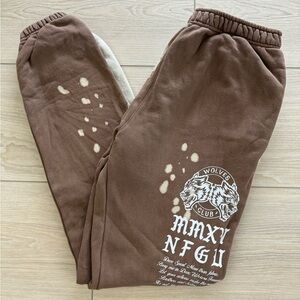 Darc Sport Premium Post Lounge Sweats in Desert Dust Acid Wash MEDIUM